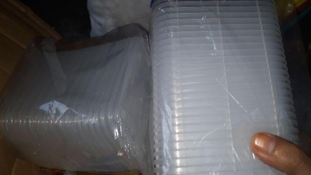 25pc 300ml Kotak Mini Rec + Tutup Thinwall Box Toples Plastik Kecil Food Grade 300 Ml Microwave Oven