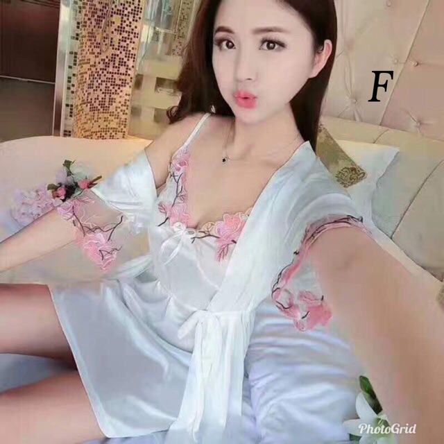 Kimono Baju Tidur Wanita Deep Flower Katun Satin Hantaran Nikah-6