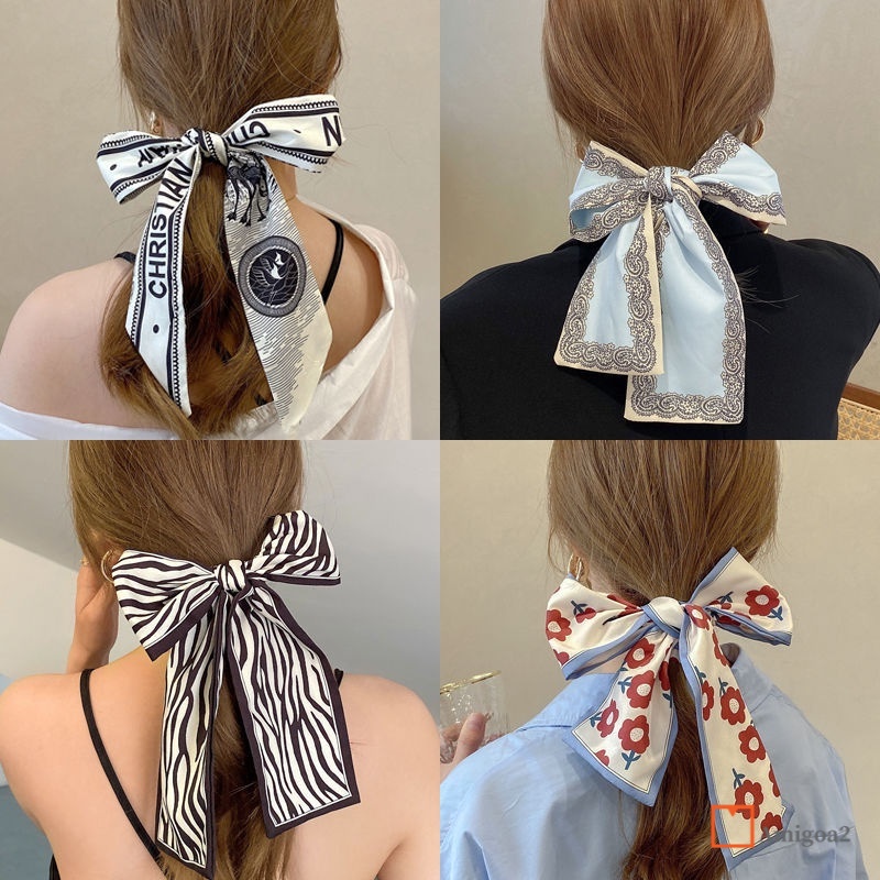 Syal/Ikat Kepala/Ikat Rambut Multifungsi Elegan/Desain Pita Prancis Wanita AM2