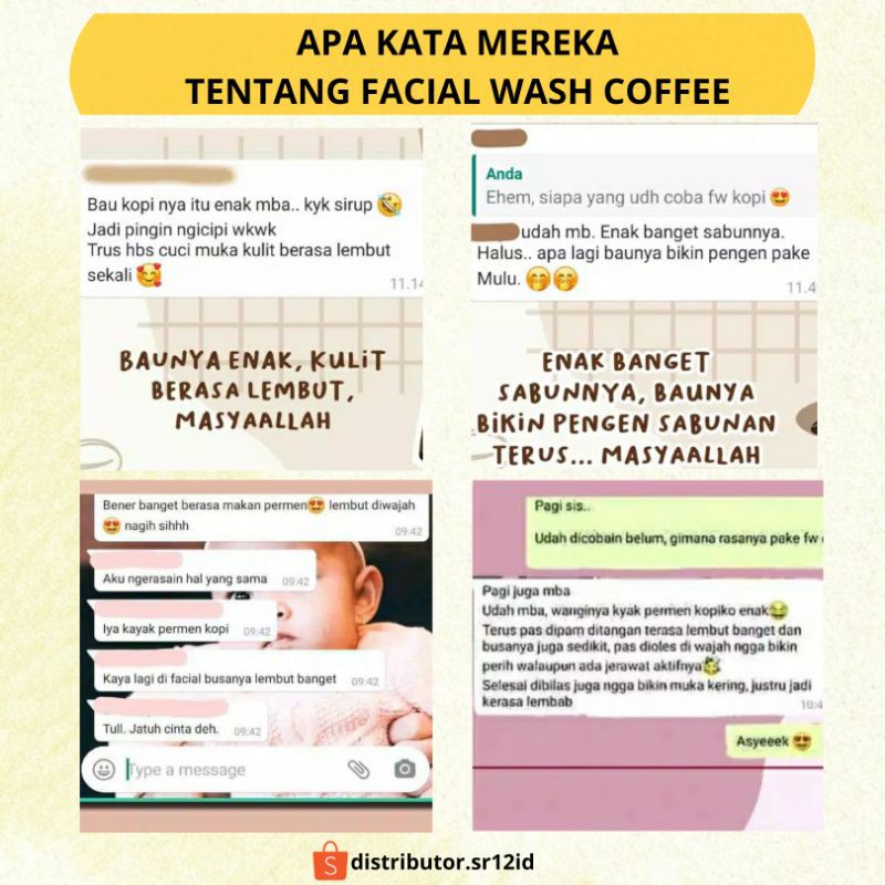 Facial Wash Coffee SR12 100 ml Sabun Muka Herbal Pembersih Wajah Flek Hitam Komedo Bekas Jerawat