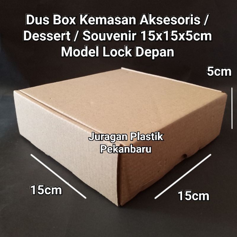 

Dus Box 15x15x5 cm Tebal | Aksesoris / Dessert / Kotak Kemasan Hampers Souvenir Gift Kraft 15x15
