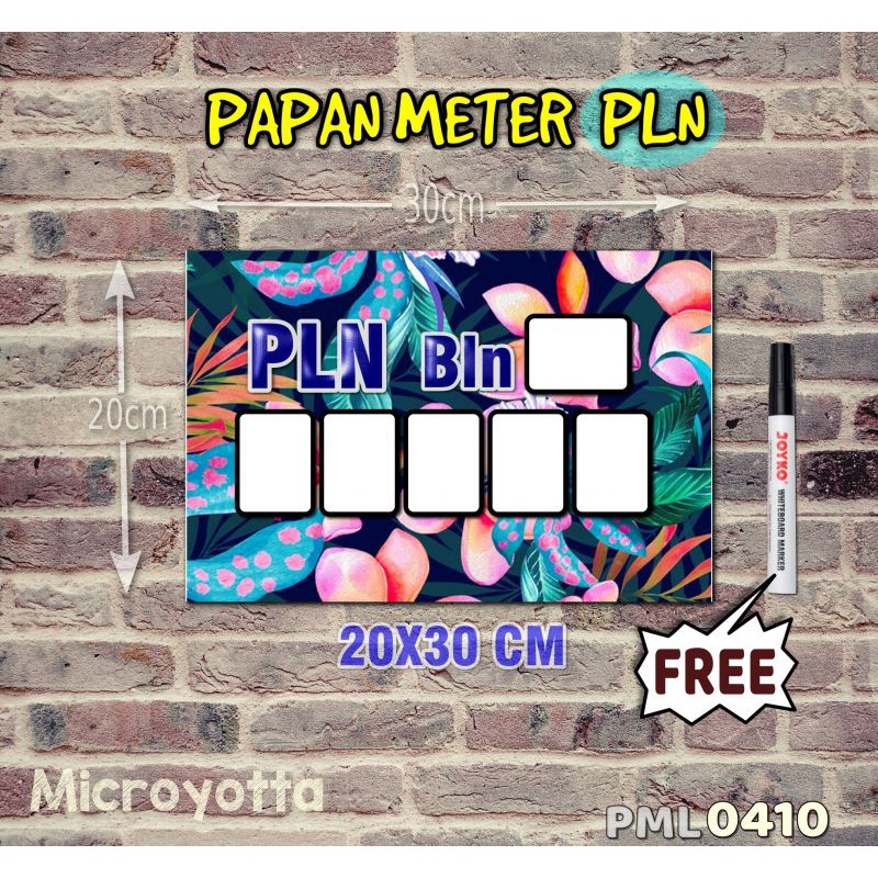 

Microyotta Papan Meter Listrik PLN PAM motif Unik - Tropical 10
