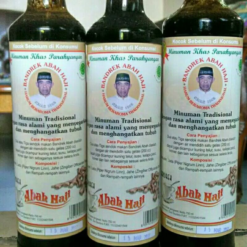 

Bandrek Abah asli Ciwidey halal minuman khas Parahyangan isi750ml