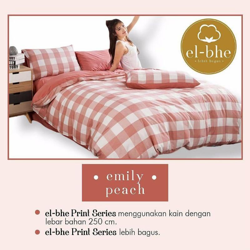 SPREI KOTAK Emily AESTHETIC KATUN KOREA SINGLE 90x200/120x200/160x200/180x200 ( T 20-30 cm )