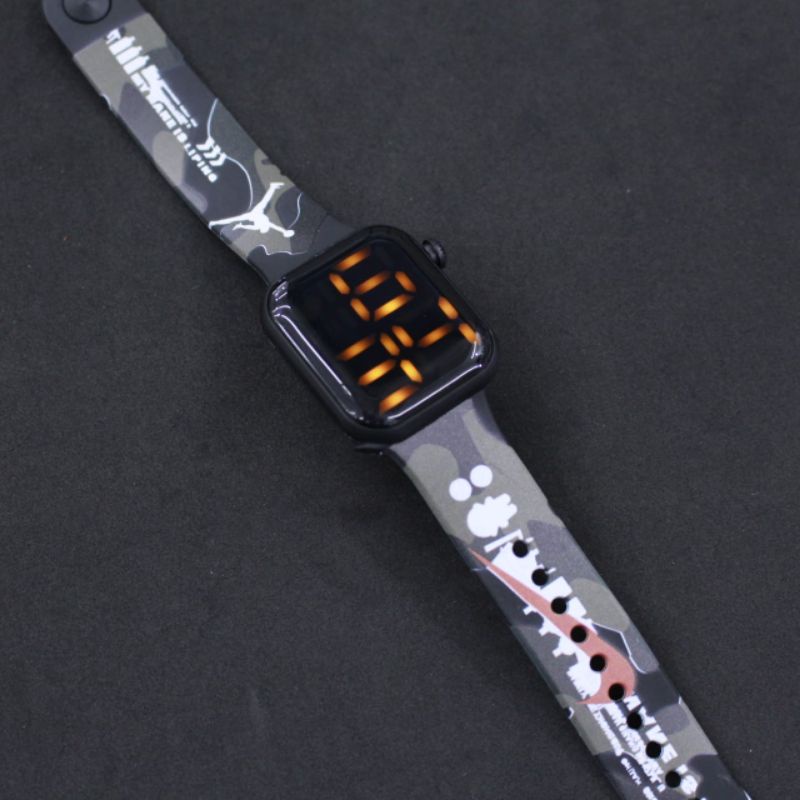 JAM LED WATCH MOTIF RUBBER STRAP GROSIR MURAH / JAM IMPORT