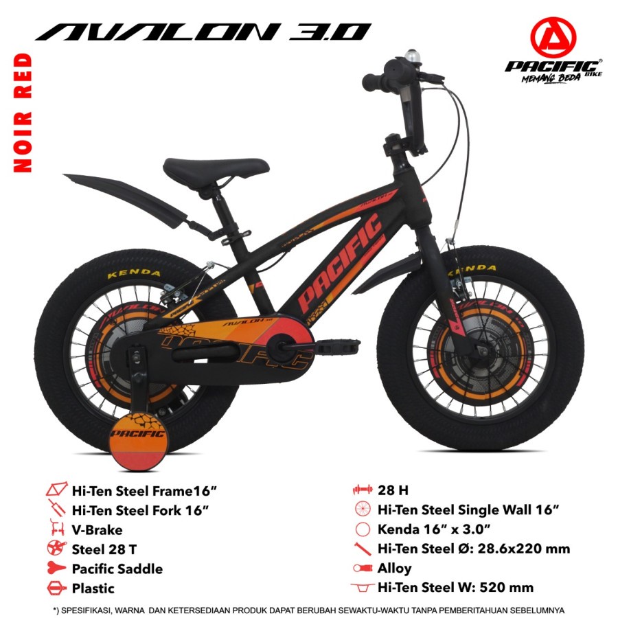 Sepeda Anak Pacific BMX AVALON 3.0 16 Inch Garansi SNI-3