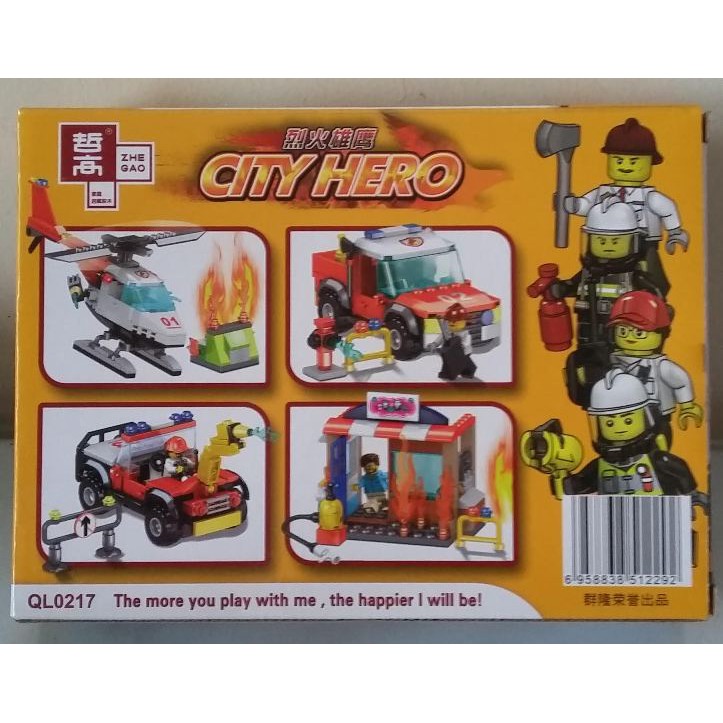 Brick QL0217 Fire Fighting Building Blocks Set 4