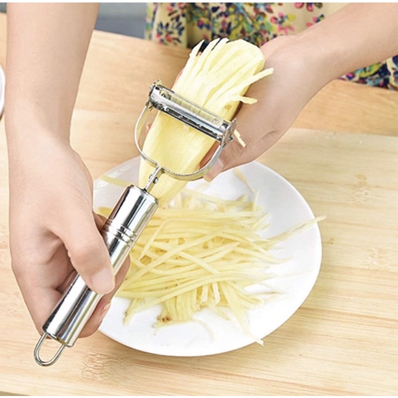 Peeler Pisau Kupas Buah Sayur Set 3in1 Pengupas Kulit 3 in 1 Alat Dapur Stainless steel GROSIR UNIK