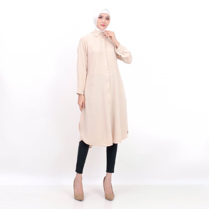 LONG TUNIK MUSLIM OVAL KANTONG KIRI KANAN BUSUI CR804/808 ( BAHAN CRINGKLE PREMIUM)