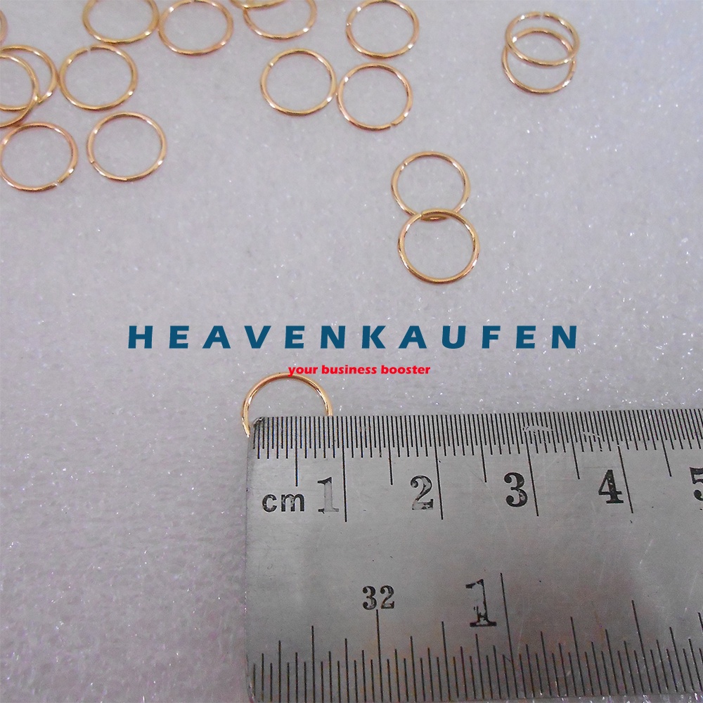 Ring Bulat Tipis Kecil Diameter Lubang 8 mm Gold Muda Emas Muda Untuk Ring Gantungan Kunci Strap Masker Craft DIY Dll Per Pack isi 50 Pcs