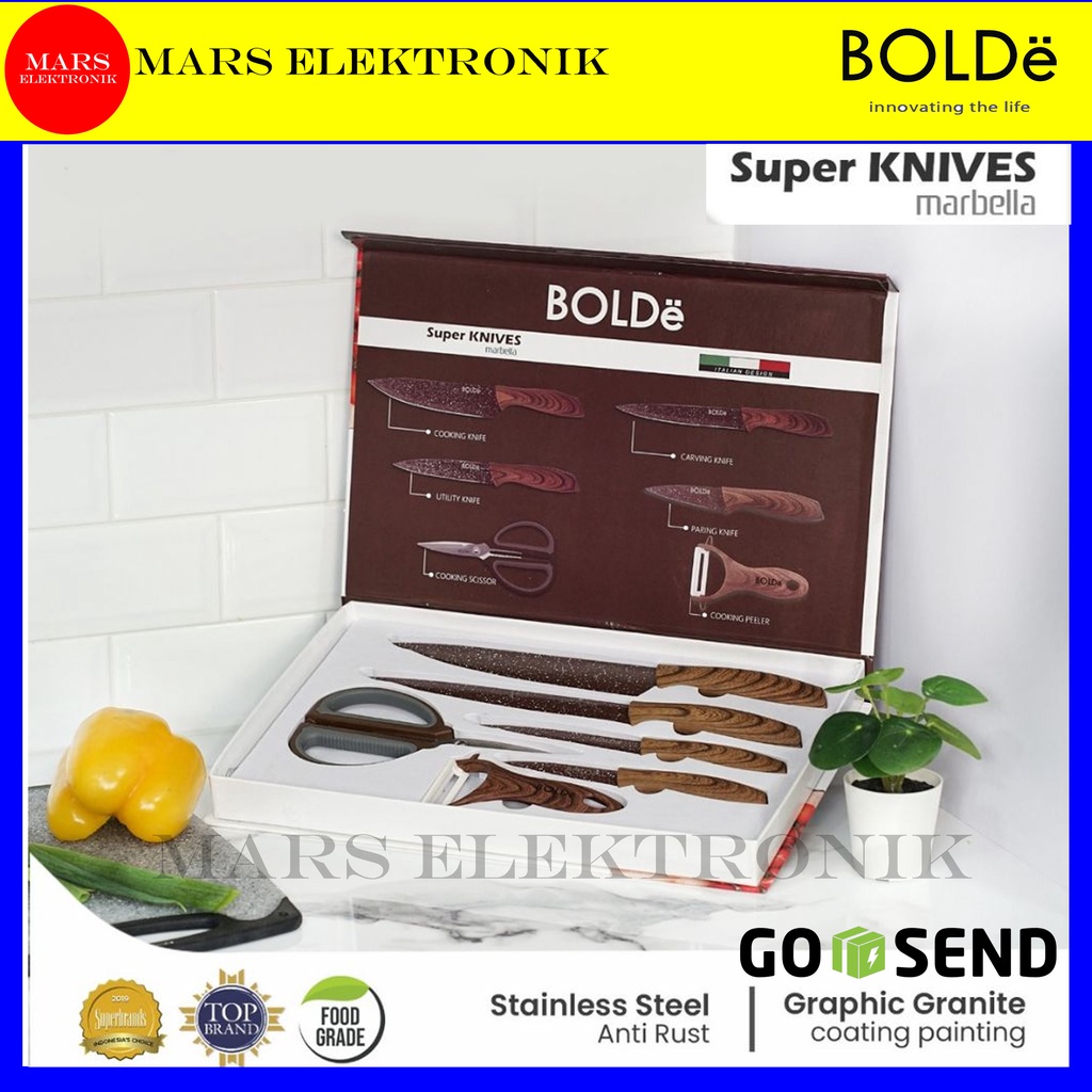 [ COD READY ] BOLSE SUPER SET KNIVES MARBELLA / ORIGINAL BOLDE / PISAU BOLDE SET / PISAU SET GRANITE