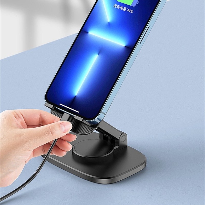 Bracket Stand Holder Handphone / Tablet Mini Portable Multifungsi Rotasi 360 ° Adjustable Bahan Plastik