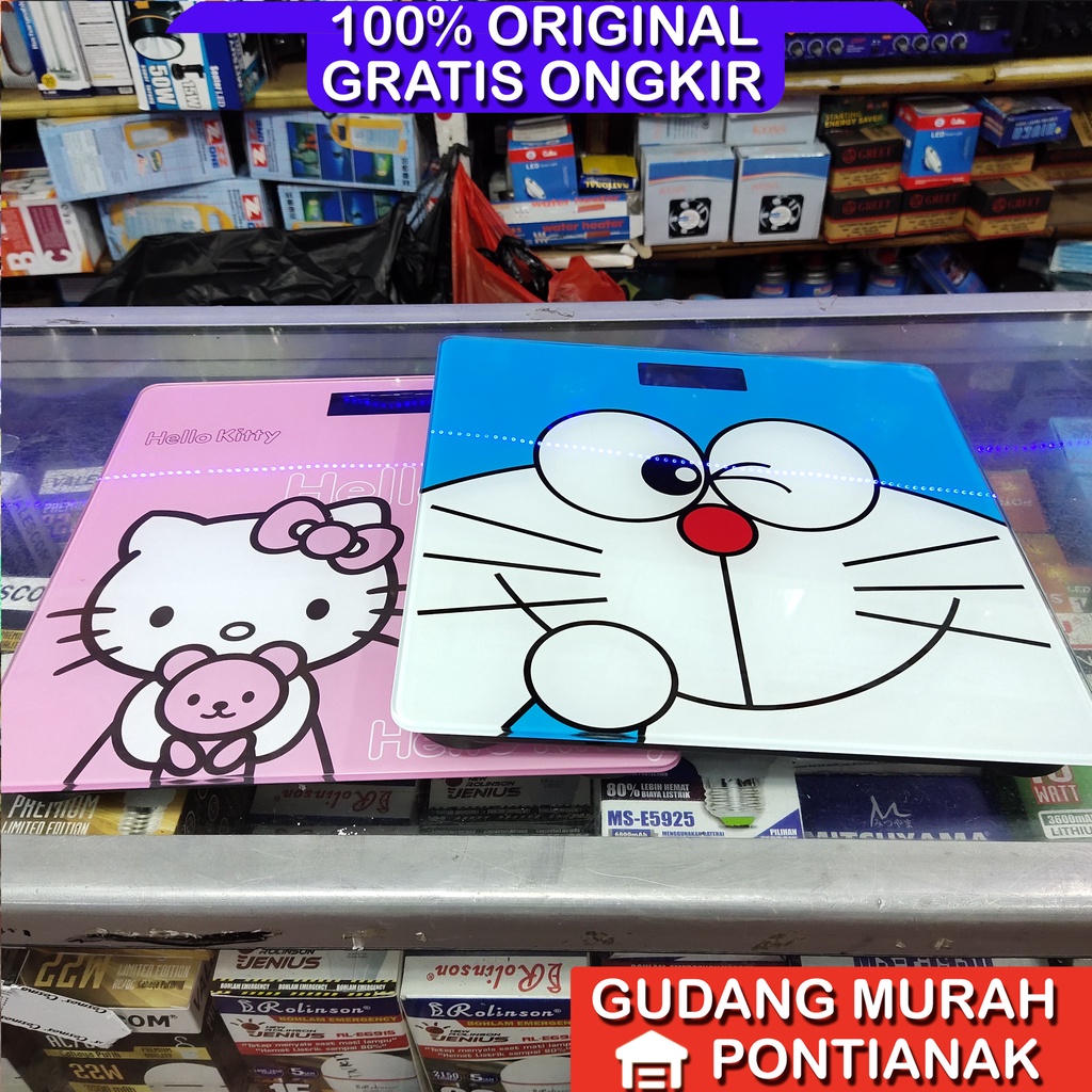 Timbangan badan Digital Karakter Doraemon / hello kitty