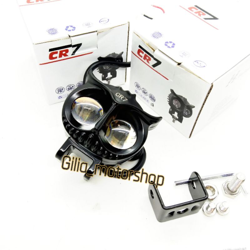 Lampu Tembak Laser OwL D2 CR7 2 warna kuning /putih Low hi Universal