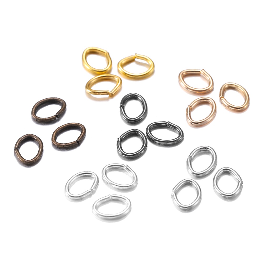 300pcs/lot 4 5 6 7mm Konektor cincin lompat oval digunakan untuk membuat perhiasan Diy cincin logam terbuka