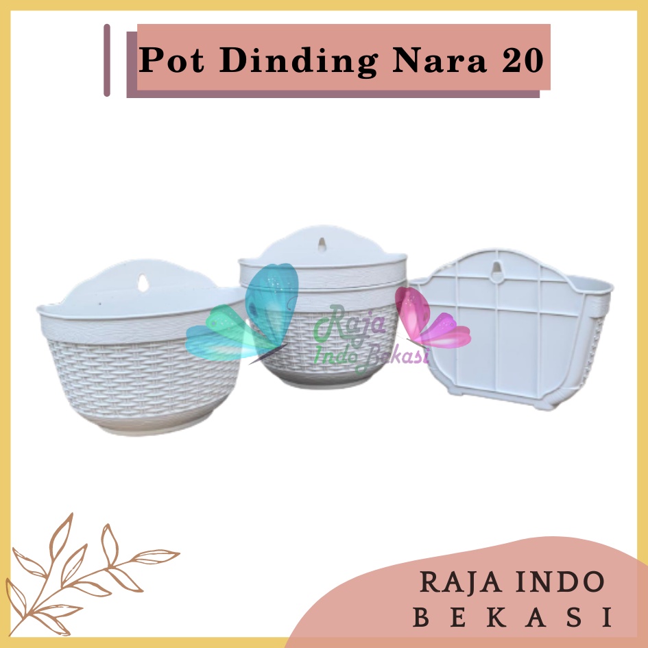 Pot Dinding Nara 20 Putih Merah Bata Merah Coklat Terracota Terracotta Pot Dinding Tempel Tempel Dekorasi Bunga Hias Unik Panjang Kecil Rotan Gantung Pagar Murah Grosir  Pot Dinding Tempel Anyam Nara CJP 18 &amp; 20