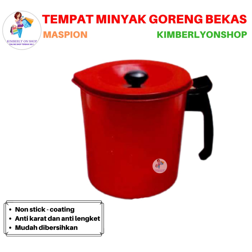 Tempat Minyak Goreng Bekas Dan Saringan Oil Pot 1.5L Maspion