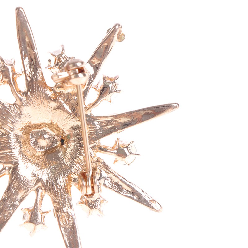 Hbid Bros Bentuk Snowflake Warna Silver Aksen Berlian Imitasi Untuk Hadiah Natal / Pernikahan