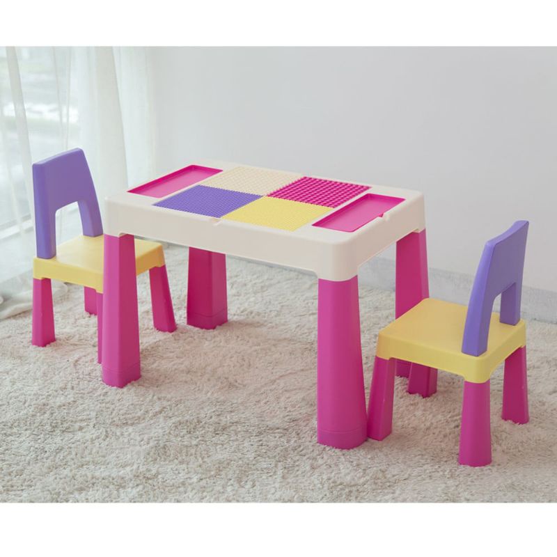 SALE KIDDY STAR MEJA DAN KURSI BUILDING BLOCK PINK ORIGINAL COCOK UNTUK LEGO