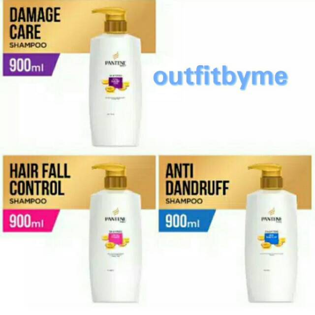 Pantene Shampo Hair Fall Control / Anti Dandruff 900 ml ( Rambut Rontok