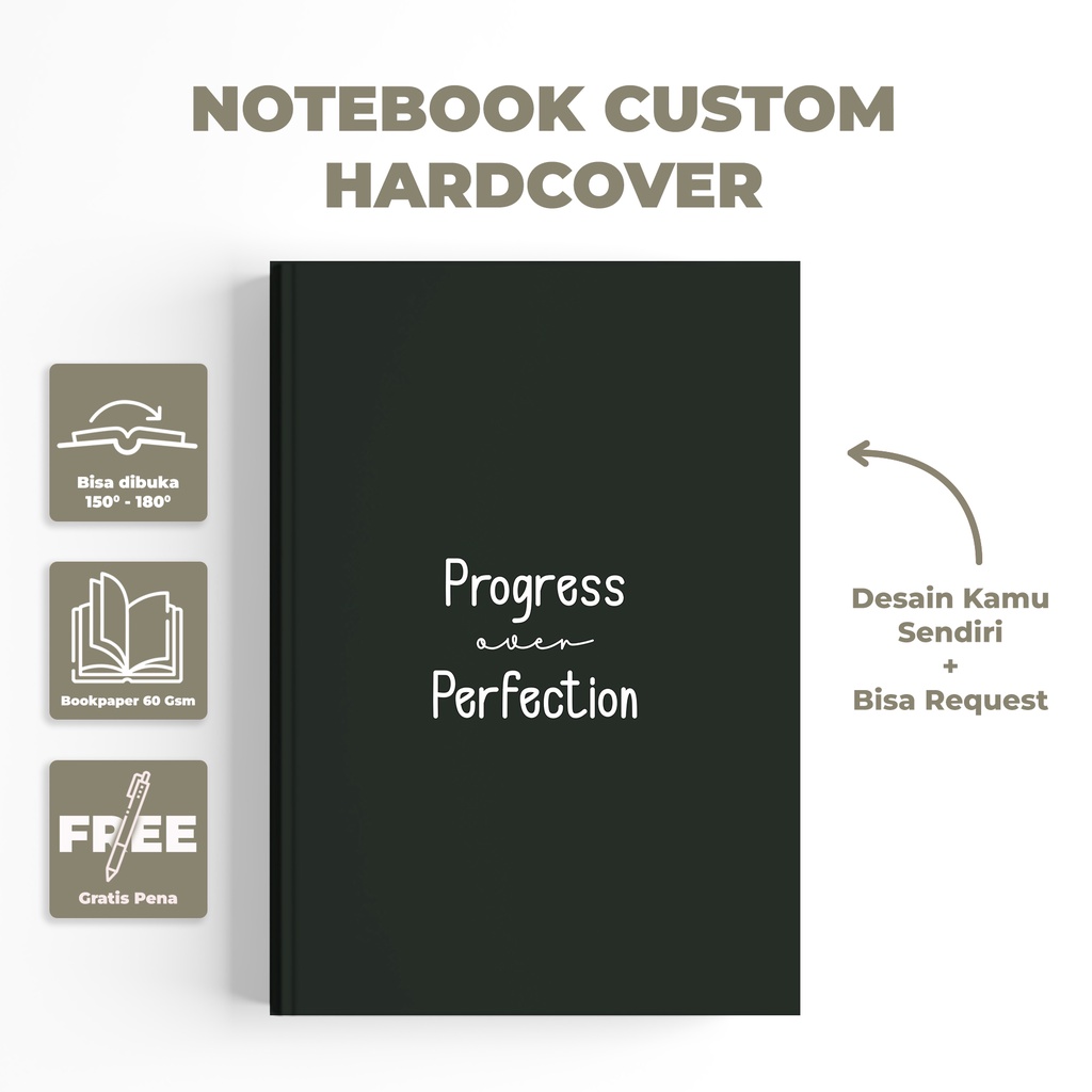 

Notebook Custom Sampul Free Design / Kado Unik - Premium Hardcover / notebook unik / notebook estetik / notebook cowok