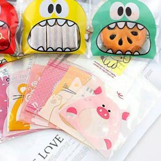 

[Isi 100Pcs] Plastik Cookies Kemasan Lucu Kue Ukuran 7x7cm Murah Tebal 70Micron Eceran