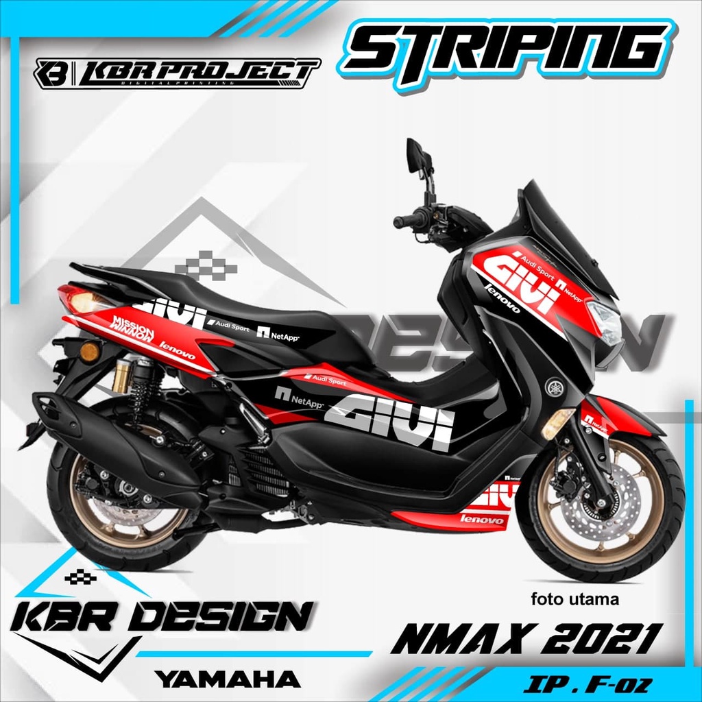 (COD) STICKER STRIPING NMAX 2021  - STICKER STRIPING NMAX 2021 - IP F-02