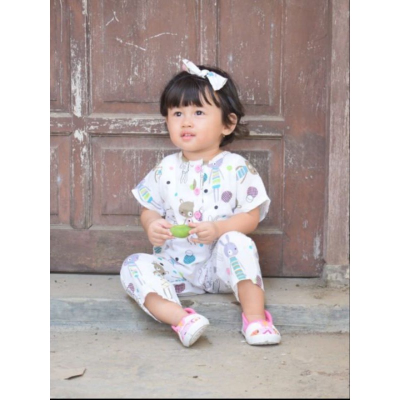 123th ROMPER BAYI SHOPIE FREE HEADBAND / Jumpsuit Bayi by Little Koda