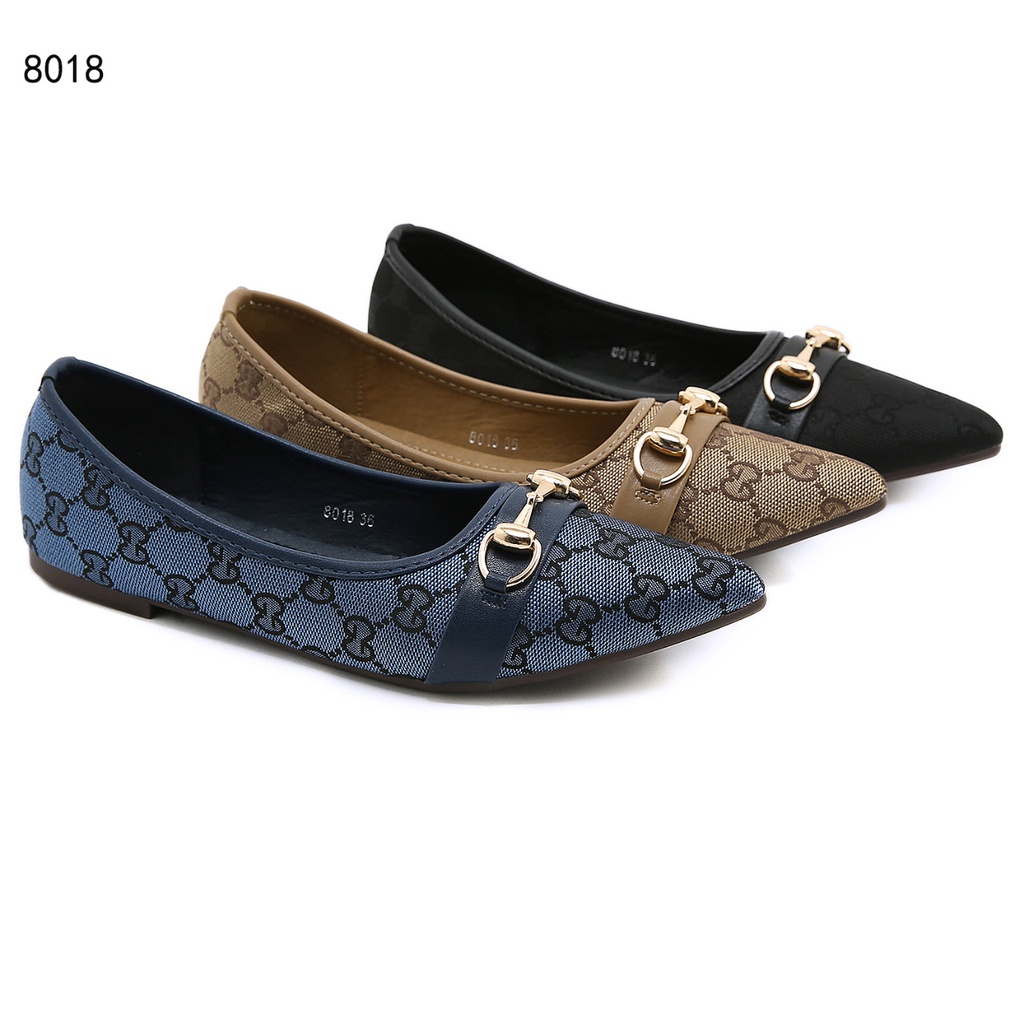 GC  GG Canvas Flat Shoes #8018