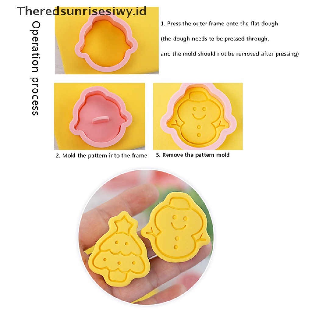 # Alat Rumah Tangga # 10pcs Cetakan Pemotong Biskuit Bentuk Kartun Santa Snowman Pohon Natal Rusa