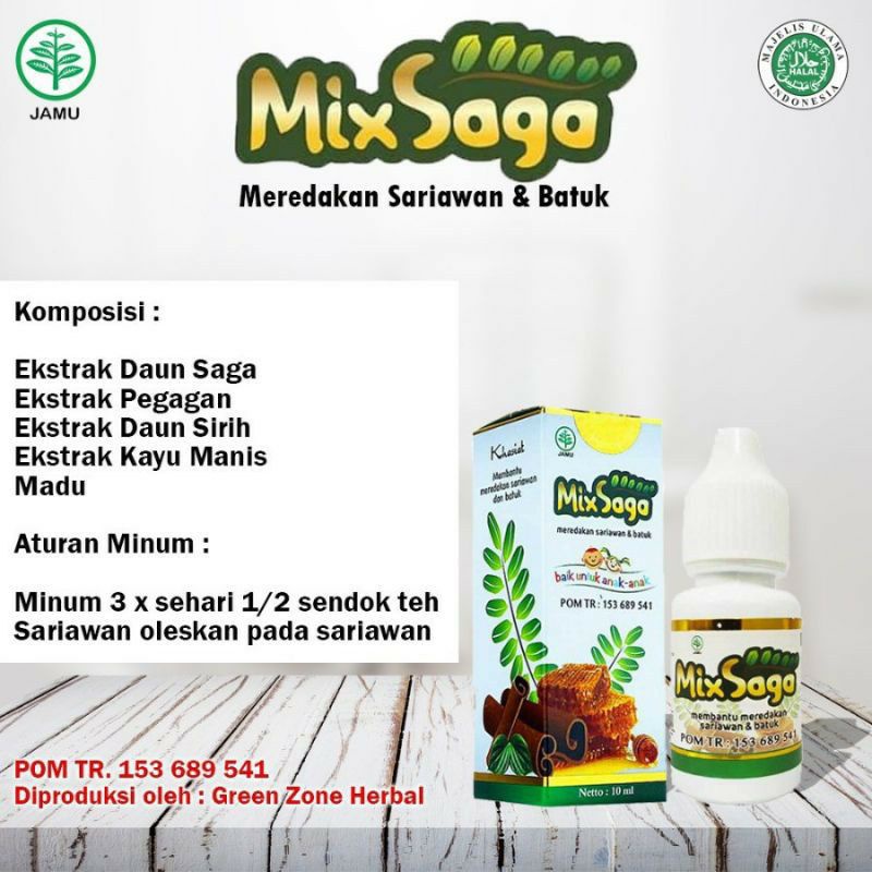 

Madu mix saga untuk sariawan & batuk