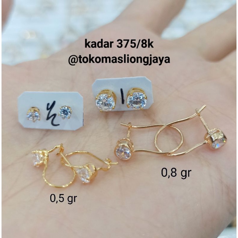 Anting / Giwang Desi Emas kadar 375/8k Anting Emas Muda