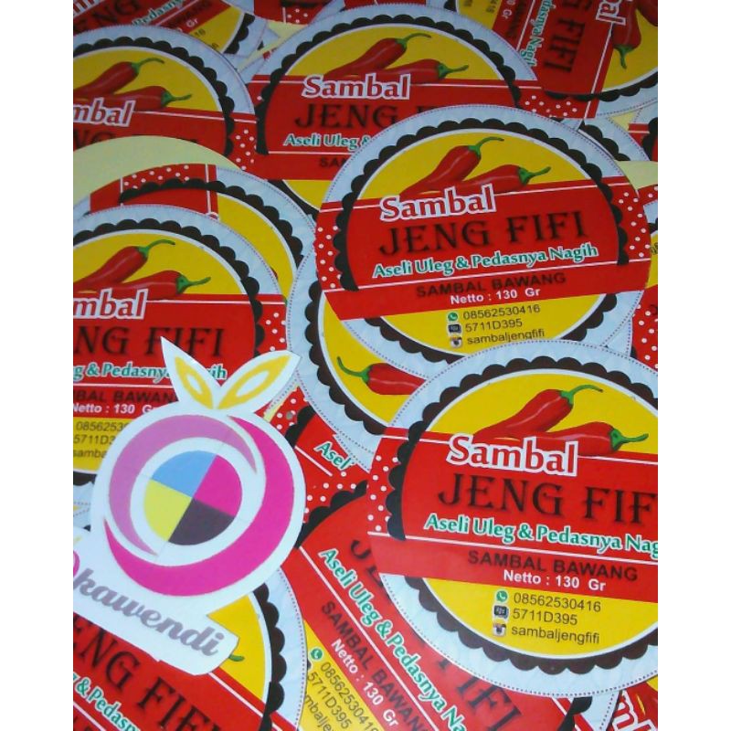 STIKER LABEL PRODUK/STIKER KEMASAN/LABEL KEMASAN MAKANAN Design Kode: OK F17