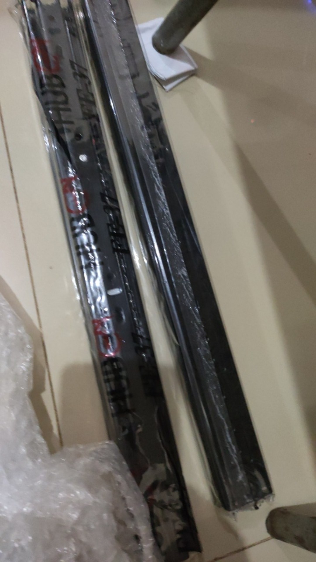 Rel Laci Huben Fe-37 400 Mm (40 Cm) Hitam Full Extension Double Track / Dobel Tarik