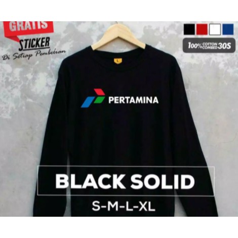 KAOS BAJU LENGAN PANJANG DISTRO FASHION GAUL PRIA WANITA PERTAMINA COMBED 30S