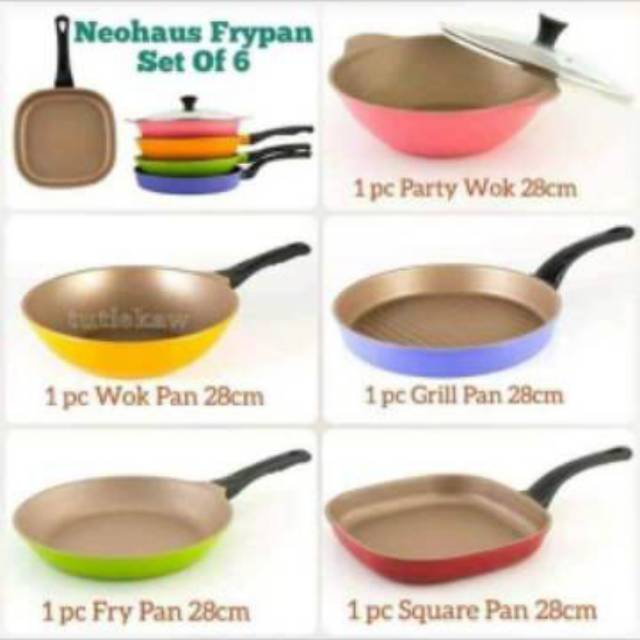 NEOHAUS FRYPAN SET OF 6 Made In Korea