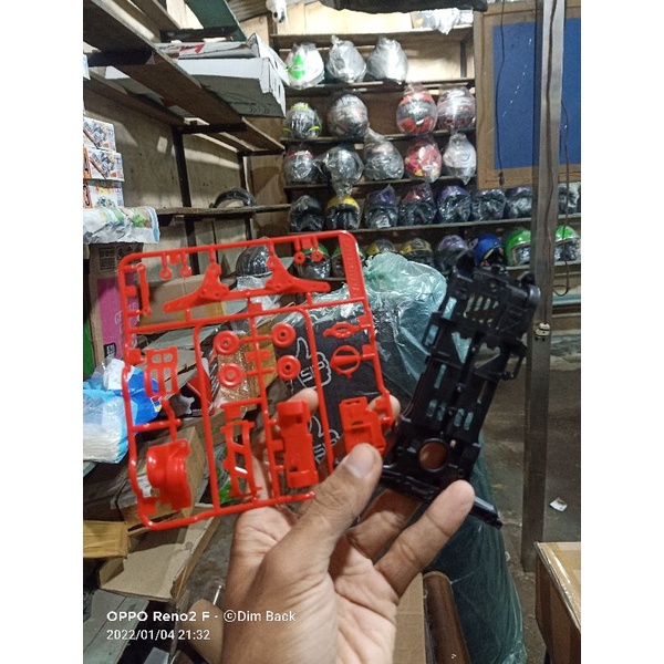 Tamiya Chassis Set Super 2 S2 Hitam PC-ABS + Gearbox Merah