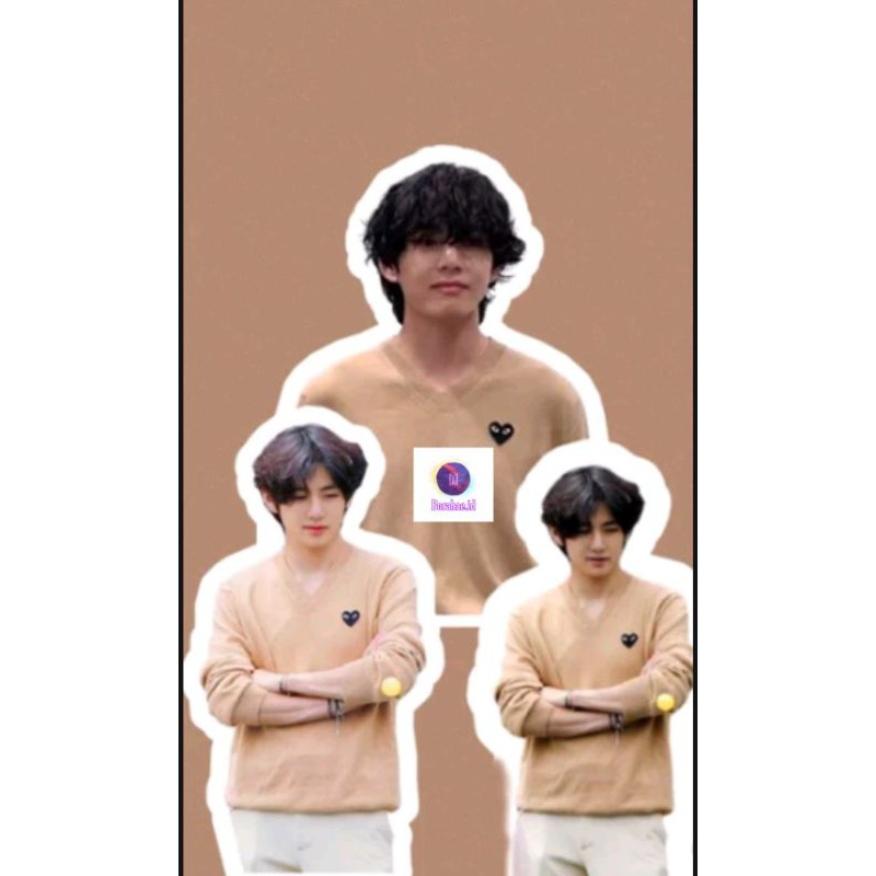 SWEATER KIM TAEHYUNG SWEATER COKLAT TAEHYUNG SWEATER LOVE TAEHYUNG BTS BT21 KIM TAEHYUNH