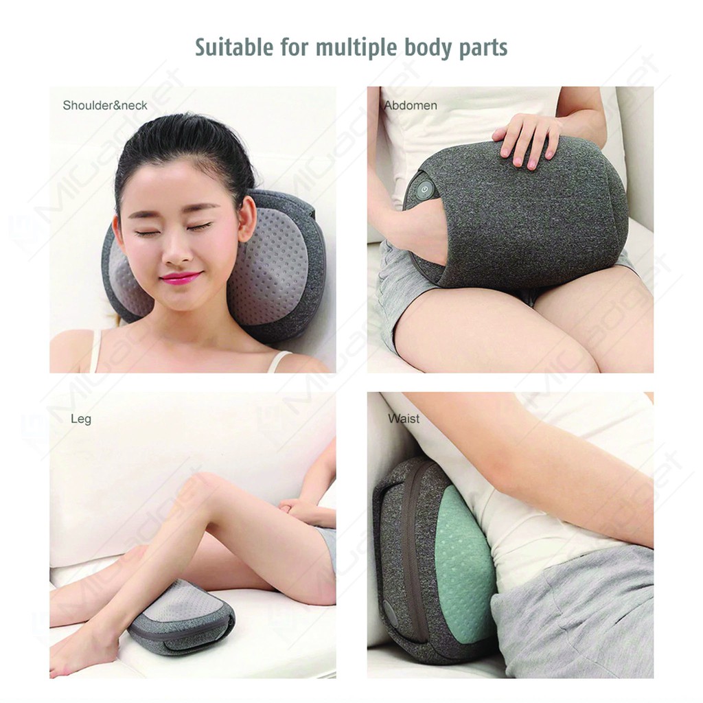 Leravan Bantal Pijat Leher 3D Neck Massage Pillow PTC Heating