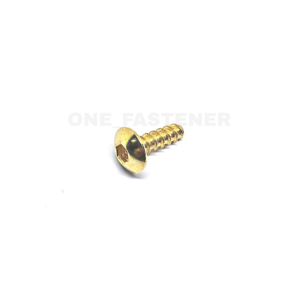 100 Pcs s255 GOLD ONLY Baut SEKRUP skrup L Body Jupiter MX M5x15 Ulir cacing 1.5cm