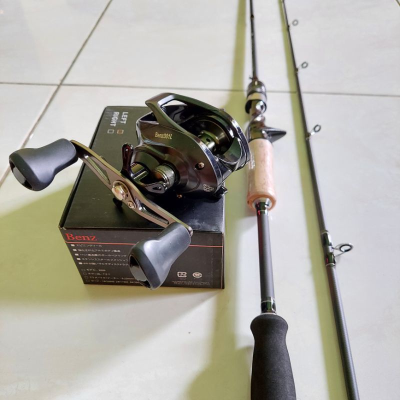 BC MURAH SEPASANG/CASTING SEPASANG MURAH/REEL LIZARD BENZ TOP RASIO/JORAN CARBON BC KOINOBORI 1,8M