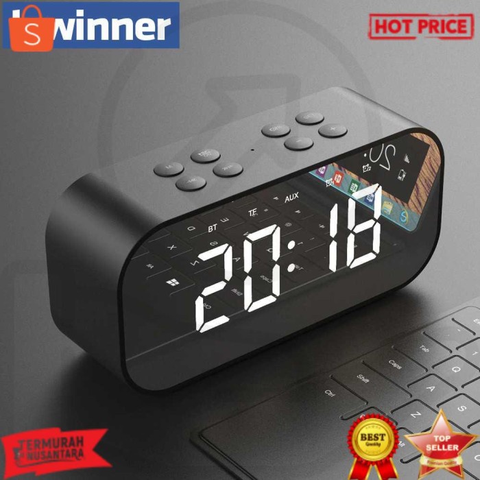 AEC Jam Alarm Clock with Bluetooth Speaker TF AUX - BT501