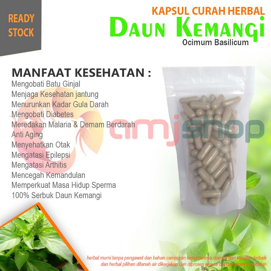 

Kapsul curah herbal daun kemangi kapsul herbal batu ginjal diabetes malaria demam berdarah
