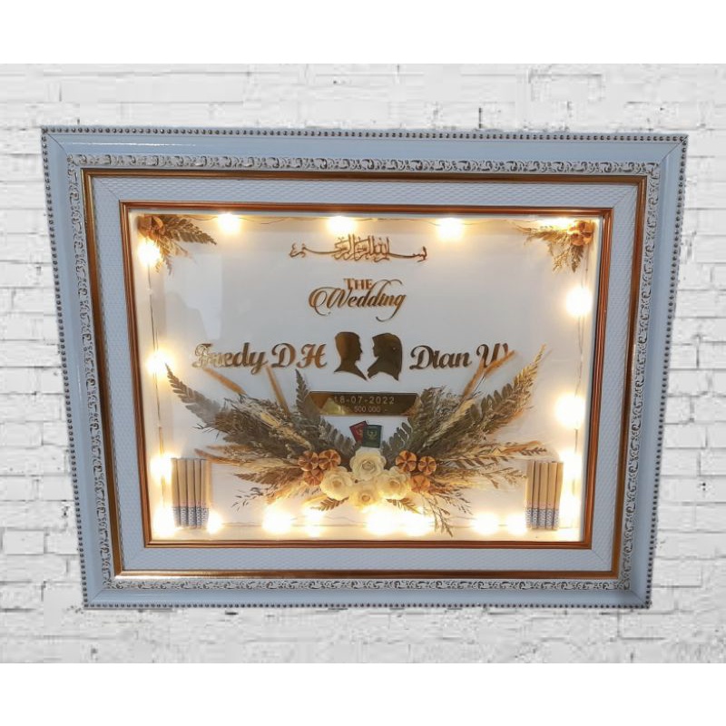 Mahar Pernikahan Rustik 3D 40x30x4 cm Mahar Unik