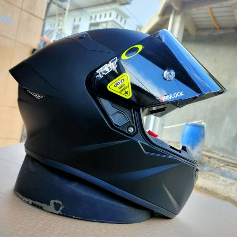 KYT tt course black doff paket ganteng