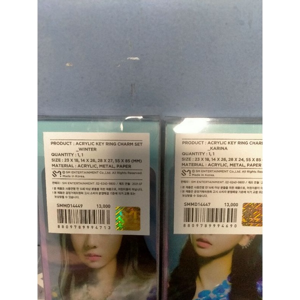 Aespa Arcylic Keyring Next Level Karina, Giselle, Winter /Official SM