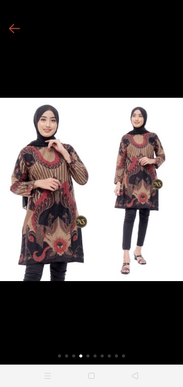 Batik Tunik Solo Terbaru Pekalongan Original Zipper M L Xl Xxl Xxxl Td 405