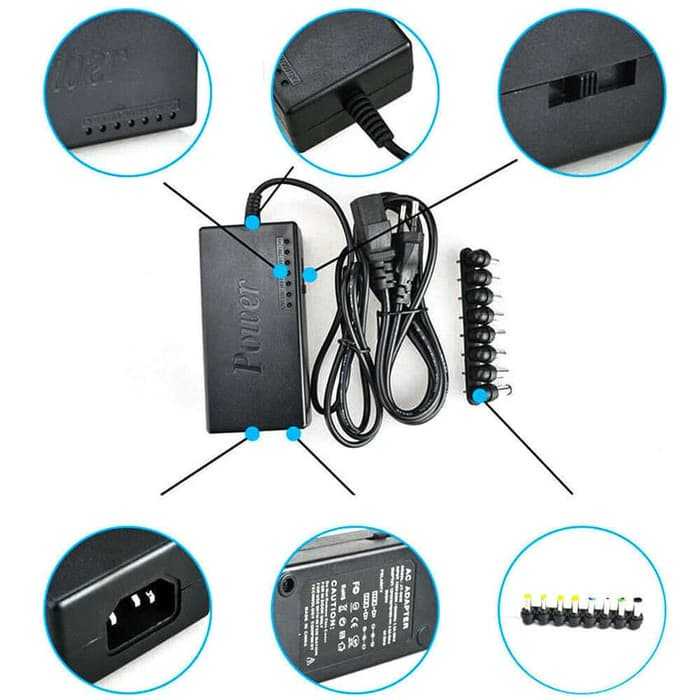 Adaptor Laptop Universal  96W Power Charger Notebook 12-24V AC Adapter Universal Plug 96W