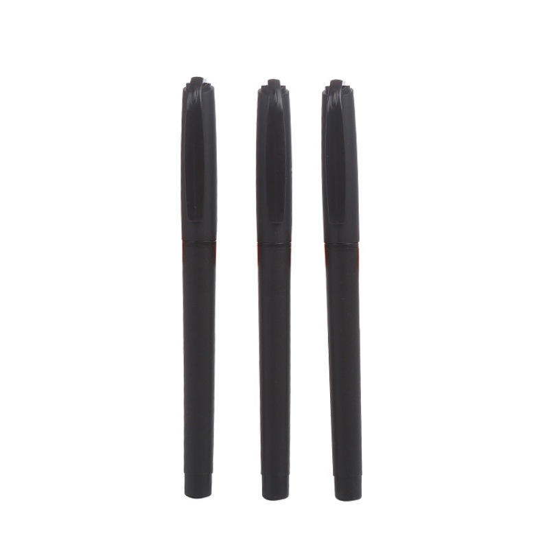 10pcs Pulpen Gel Plastik Warna Hitam Untuk Sekolah / Kantor