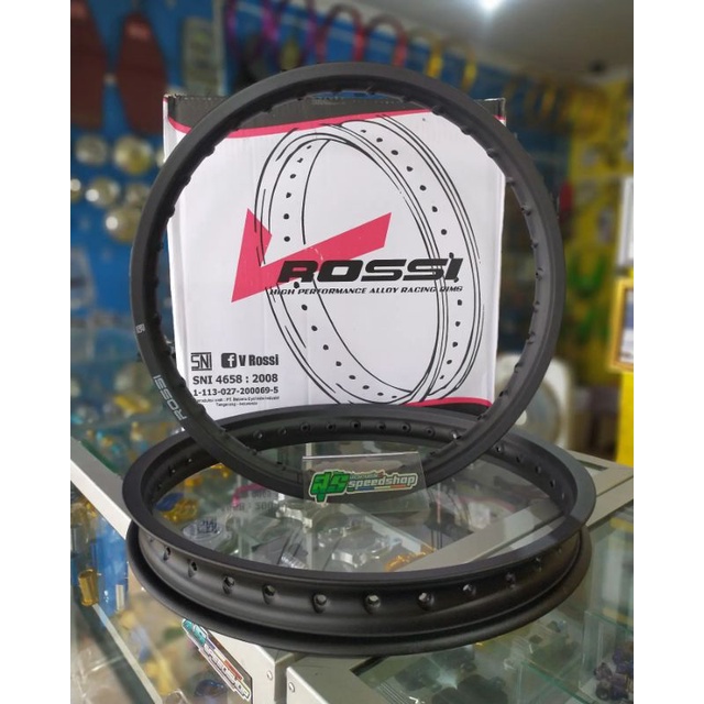 ring/lingkaran rossi ukuran 140-140-17 hitam kulit jeruk